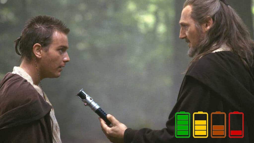STAR WARS: THE PHANTOM MENACE (1999) - Qui-Gon Jinn's (Liam Neeson)  Lightsaber