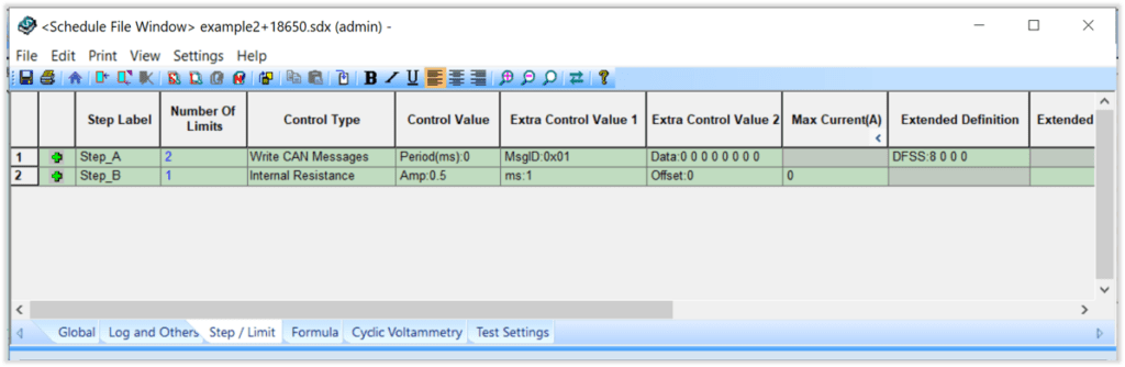 Send Commands to BMS or Third-Party Software - Software Screenshot showing Write CAN Message Feature