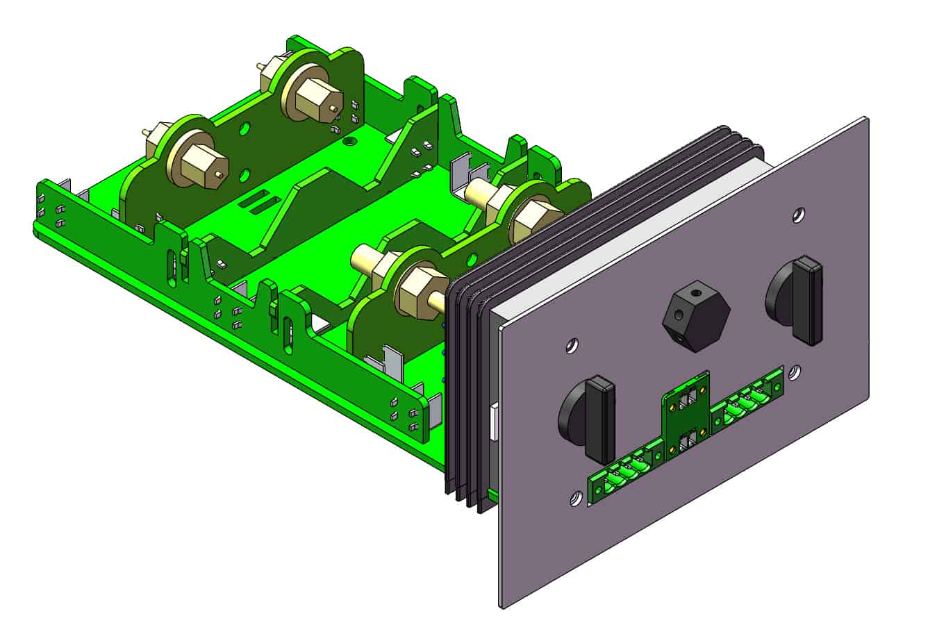 Battery Tray Holder for 10A cylindrical cell with 2 channels